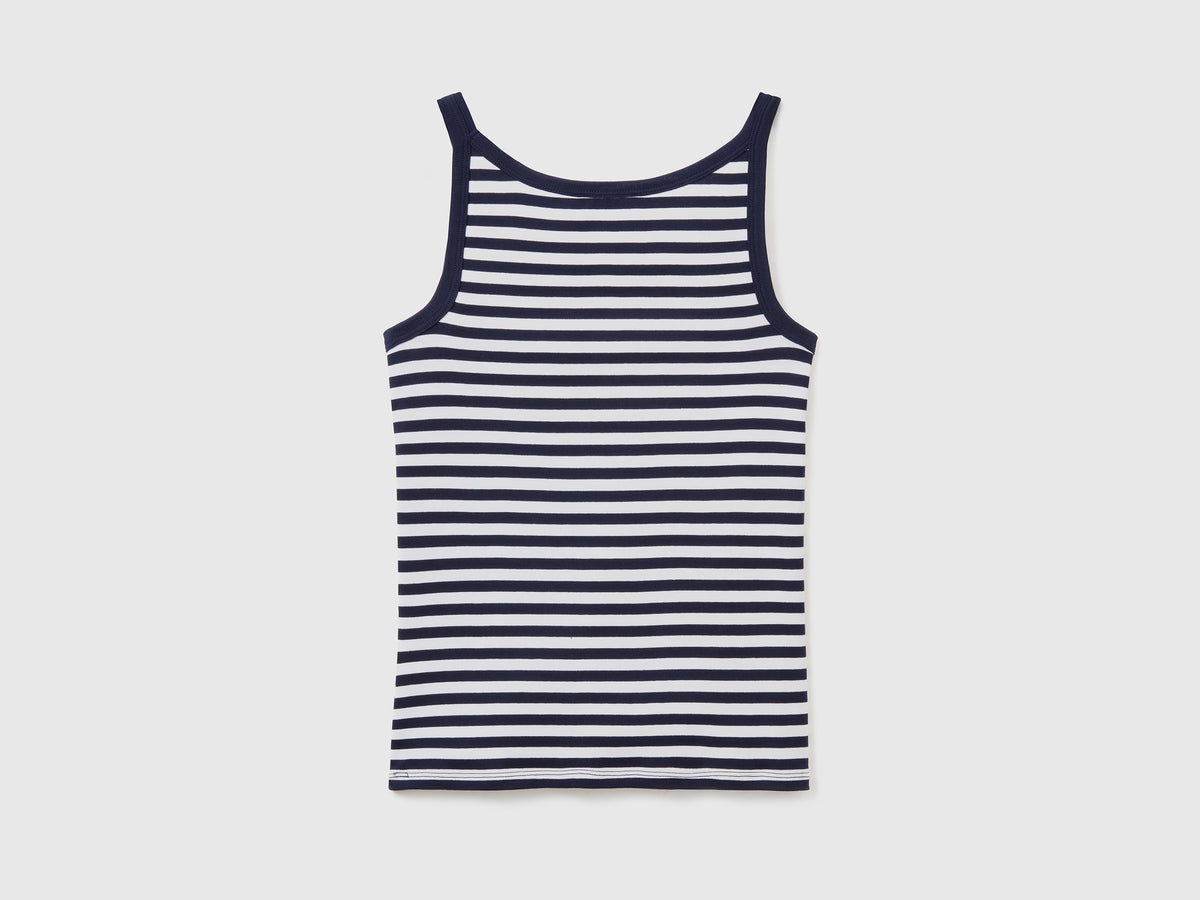 Canotta a righe 100% cotone