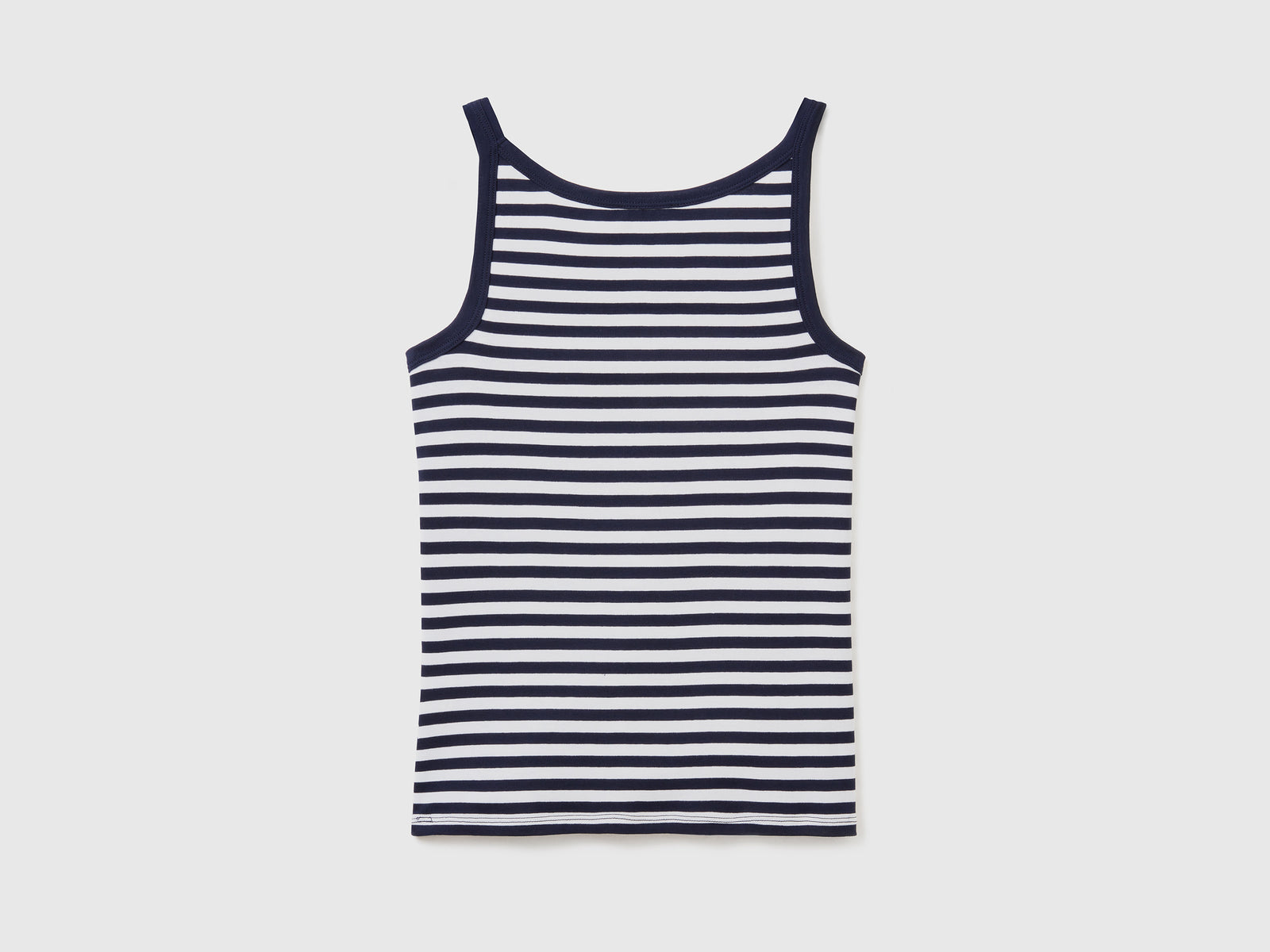 Canotta a righe 100% cotone da donna blu scuro 2 | Benetton Outlet