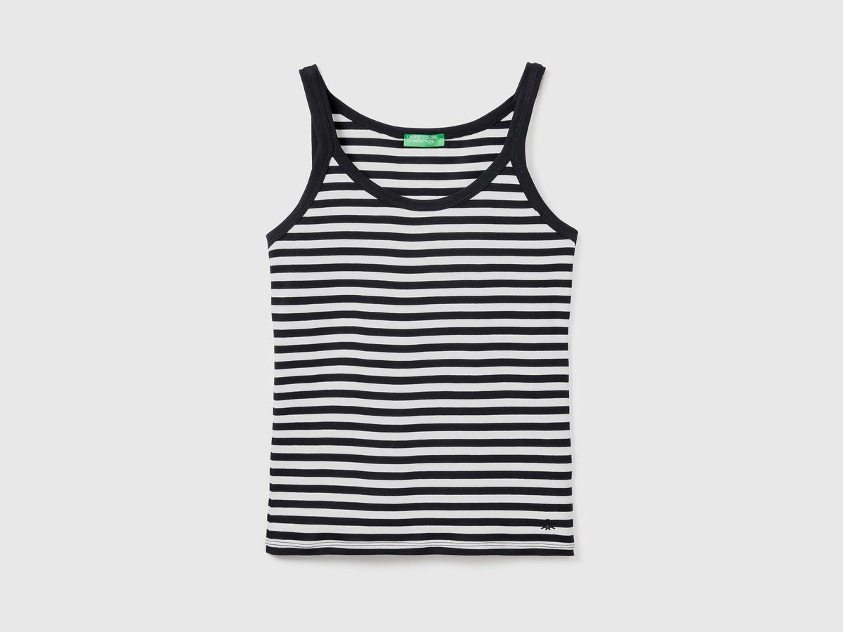 Canotta a righe 100% cotone