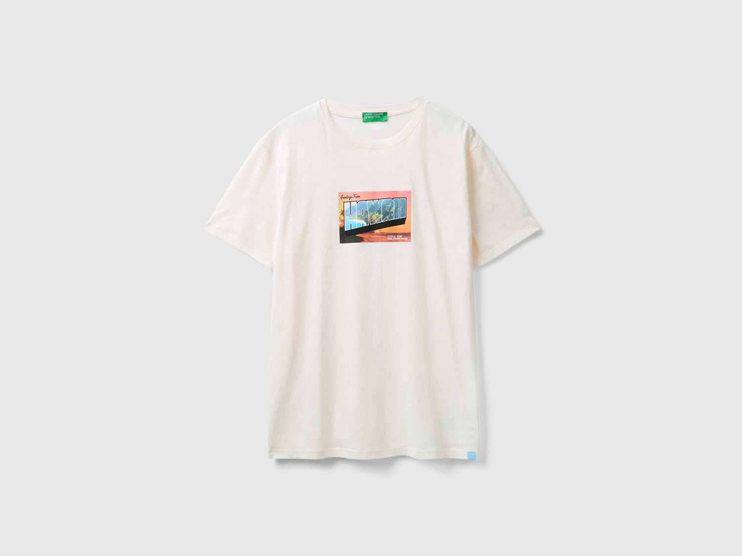 T-shirt in cotone leggero da uomo pesca | Benetton Outlet