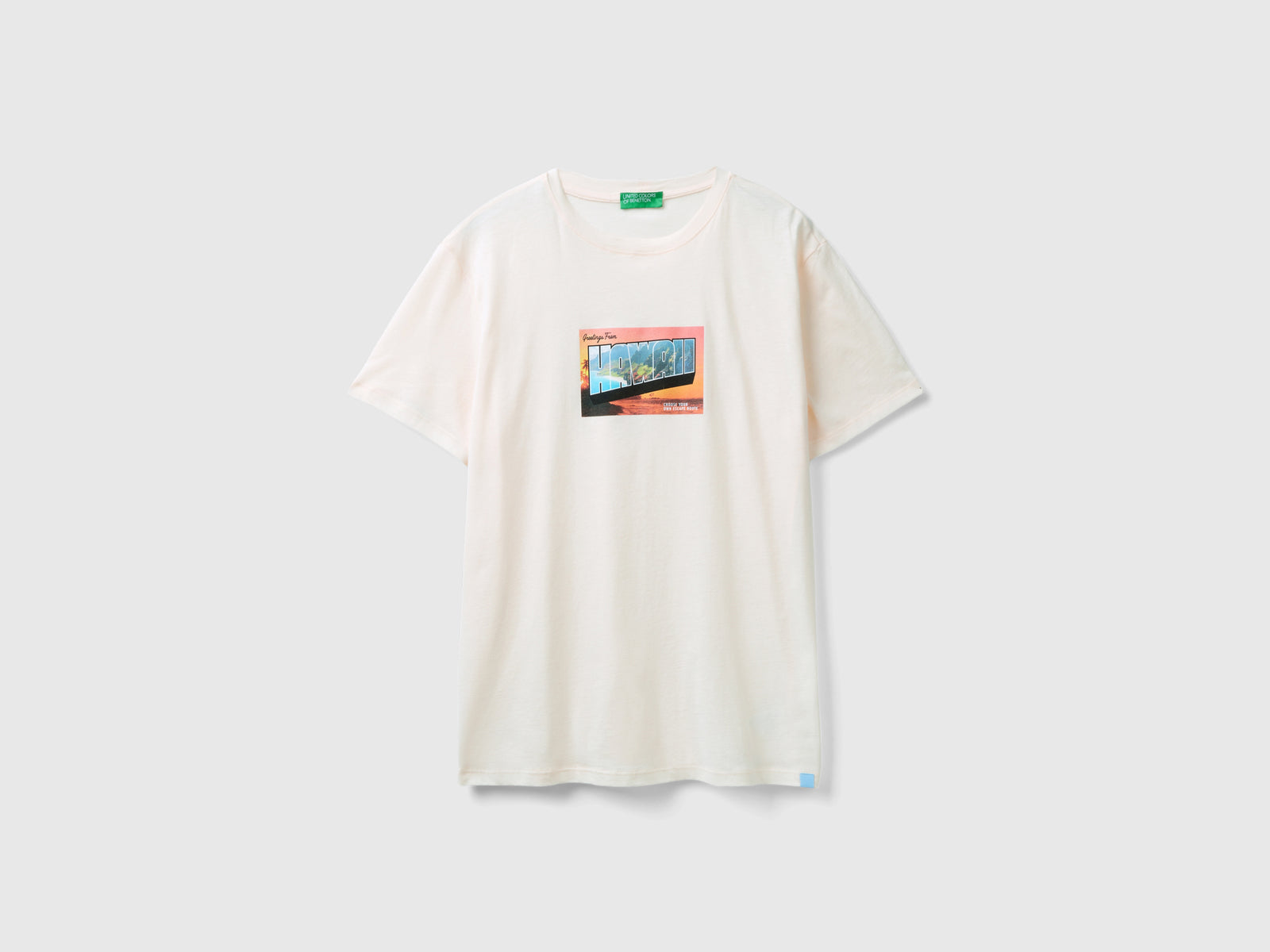 T-shirt in cotone leggero da uomo pesca | Benetton Outlet