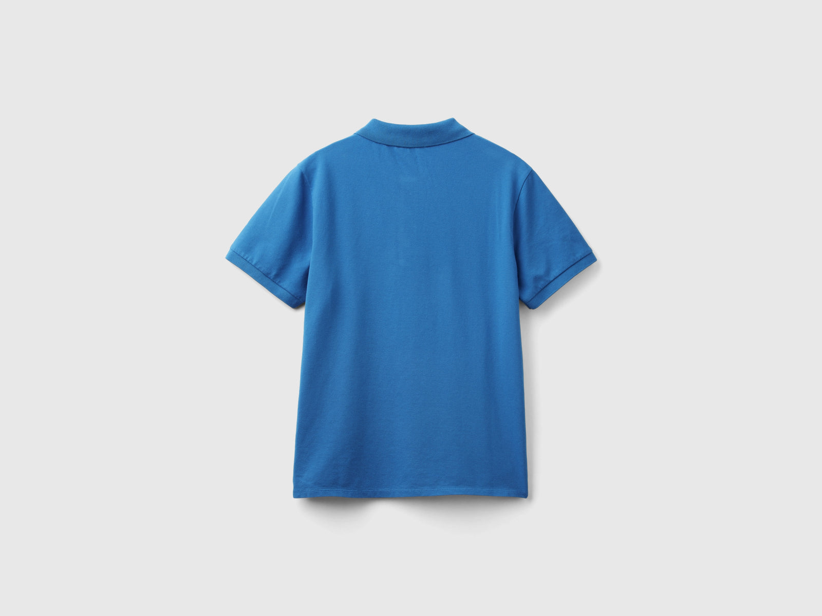 Polo in cotone bio stretch da donna blu 2 | Benetton Outlet