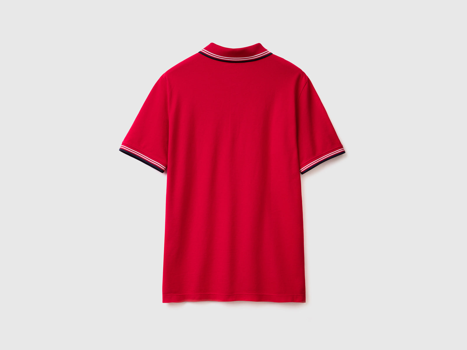 Polo de manga corta en algodón elástico da uomo rosso 2 | Benetton Outlet