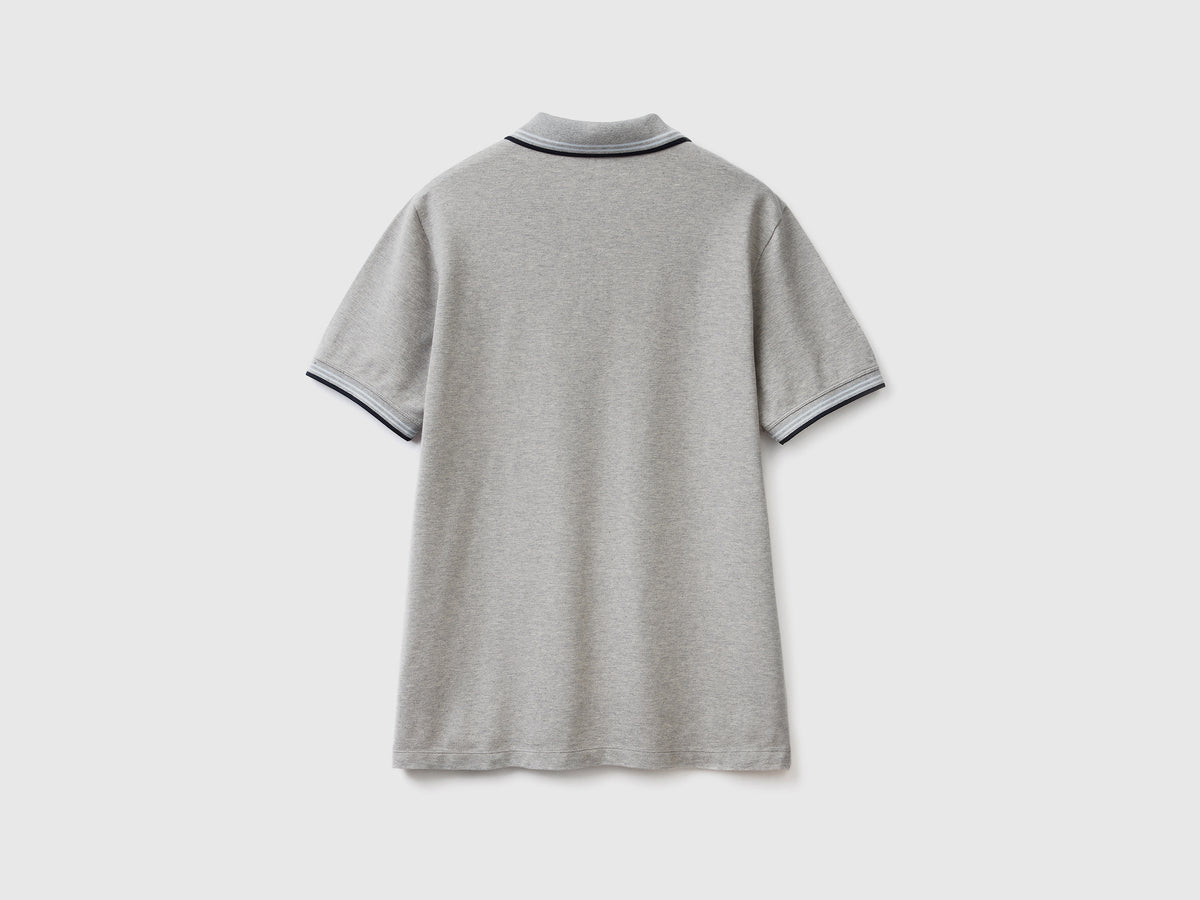 Polo a manica corta in cotone stretch