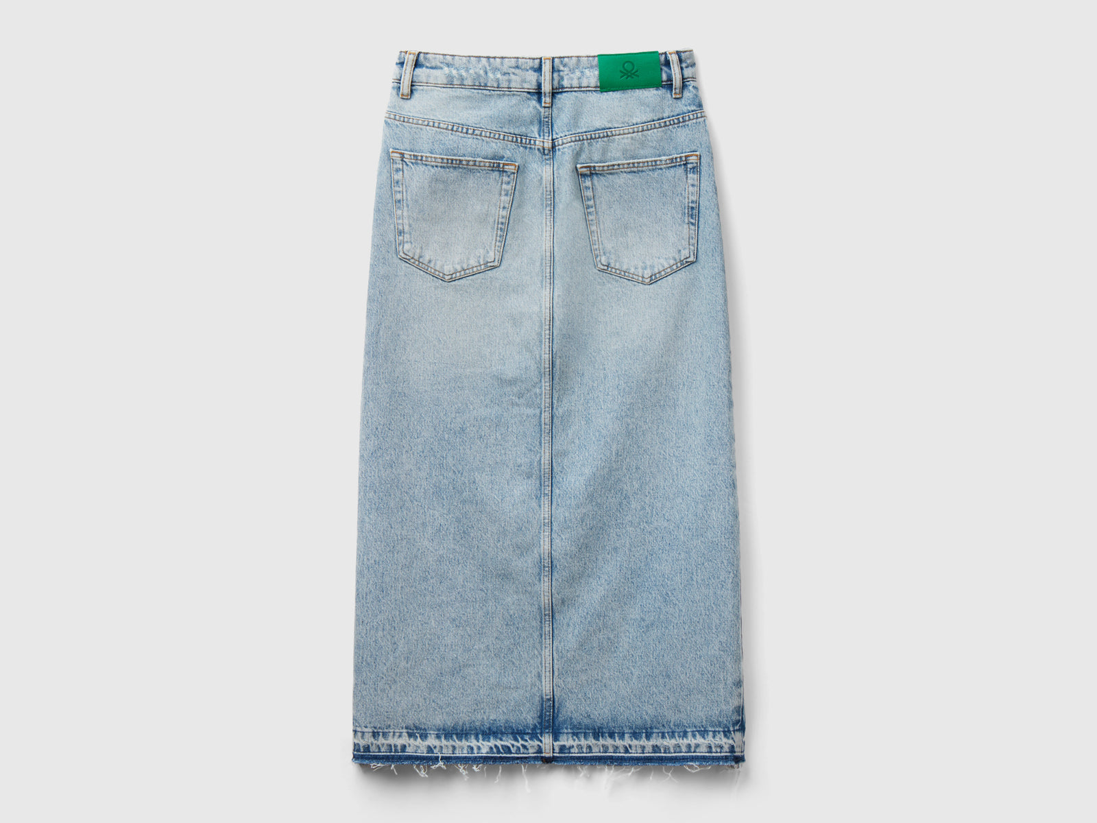 Gonna lunga di jeans da donna azzurro 2 | Benetton Outlet