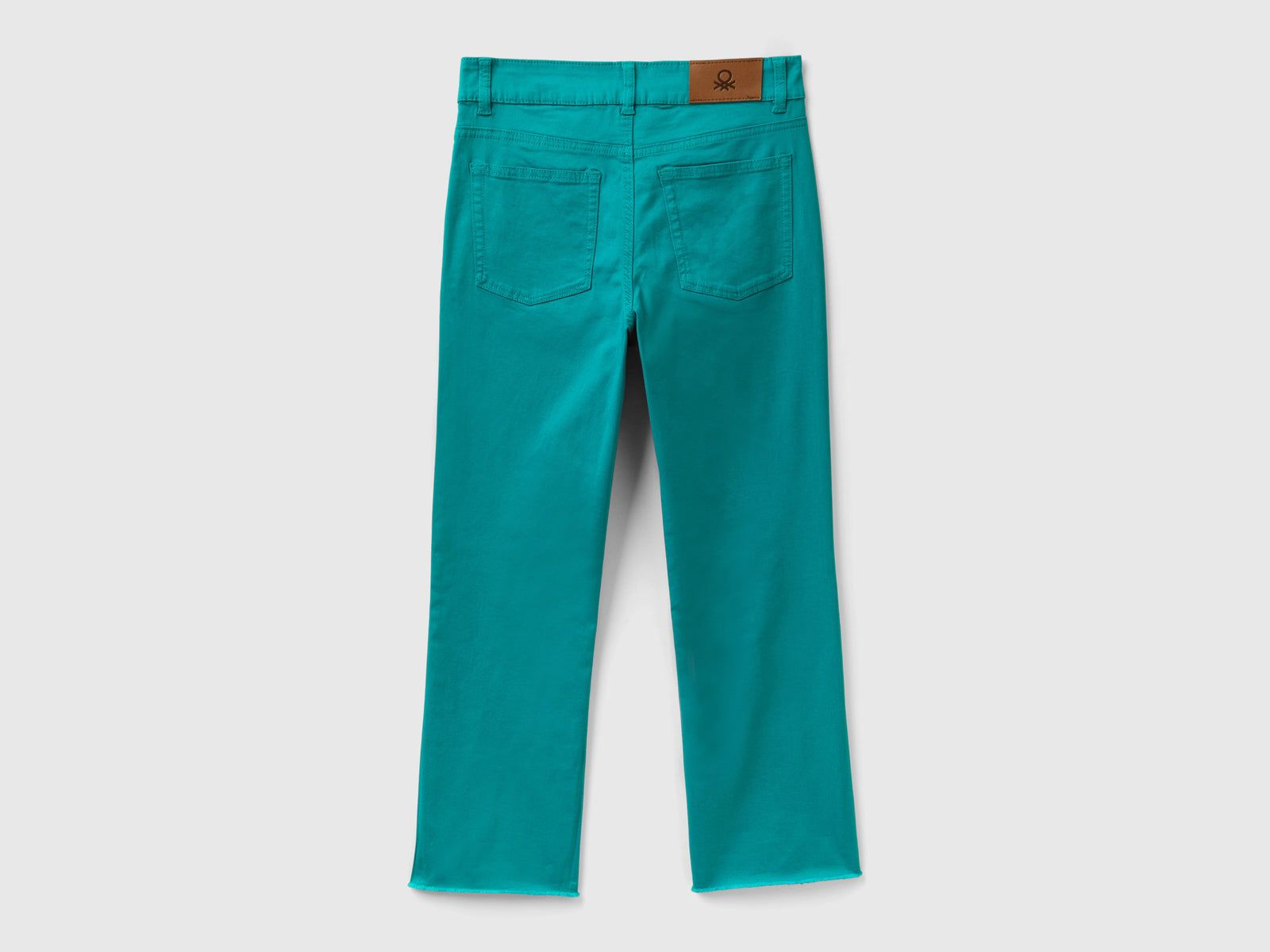 Pantaloni cropped cinque tasche da donna verde 2 | Benetton Outlet