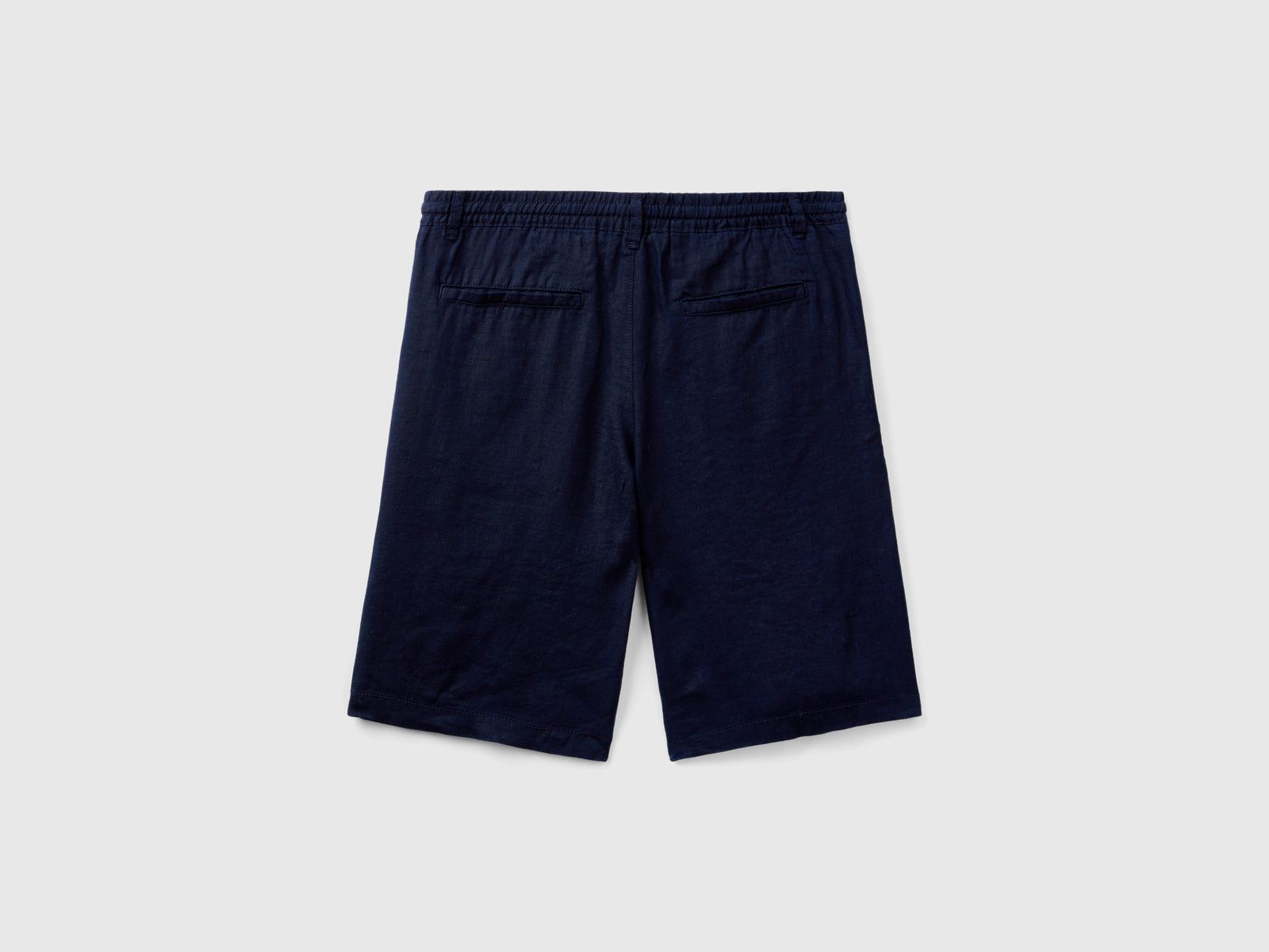 Bermudas 100% lino da uomo blu scuro 2 | Benetton Outlet