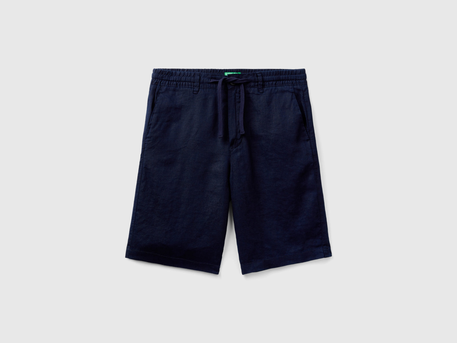 Bermudas 100% lino da uomo blu scuro | Benetton Outlet