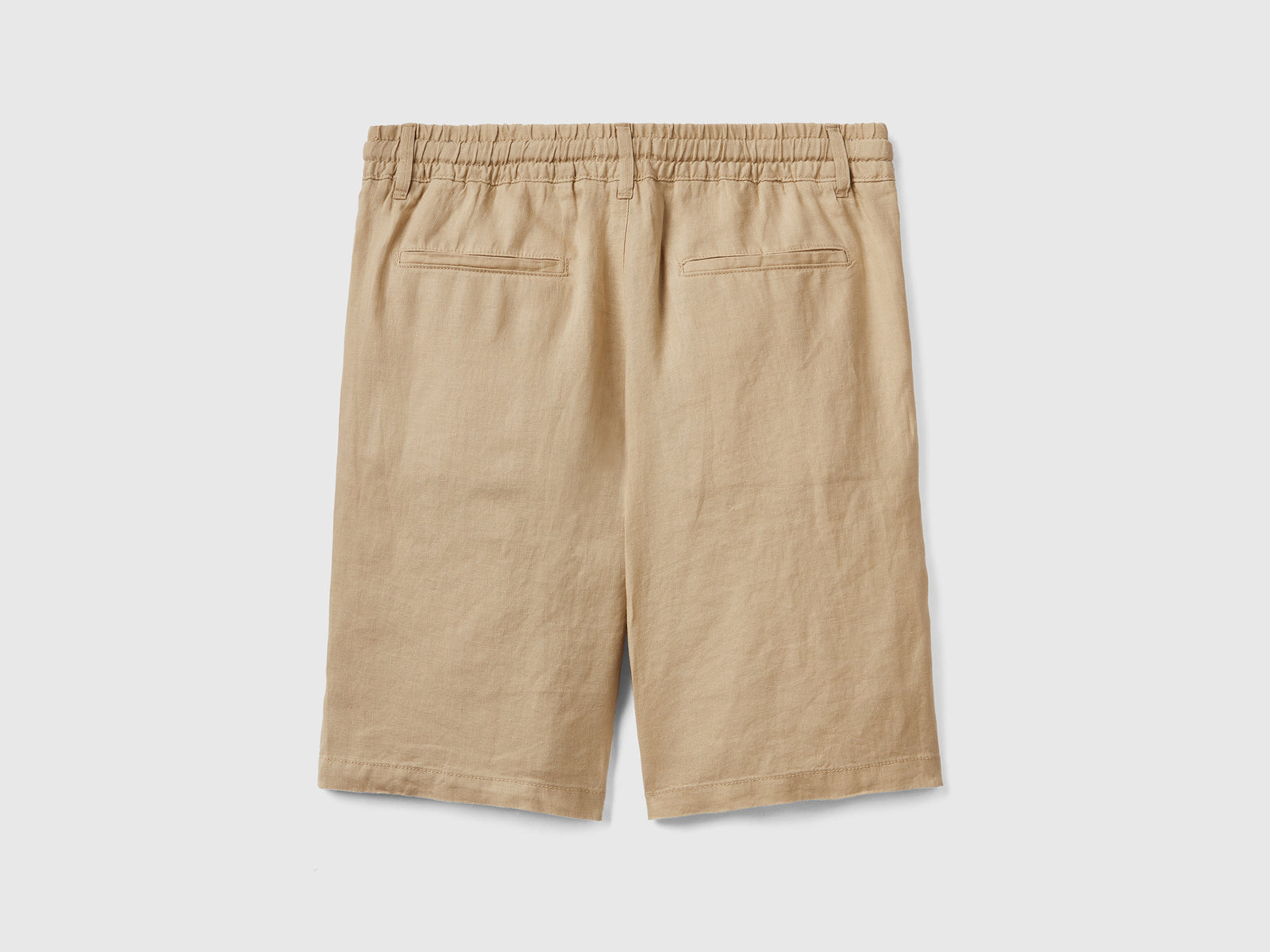 Bermudas 100% lino da uomo beige 2 | Benetton Outlet