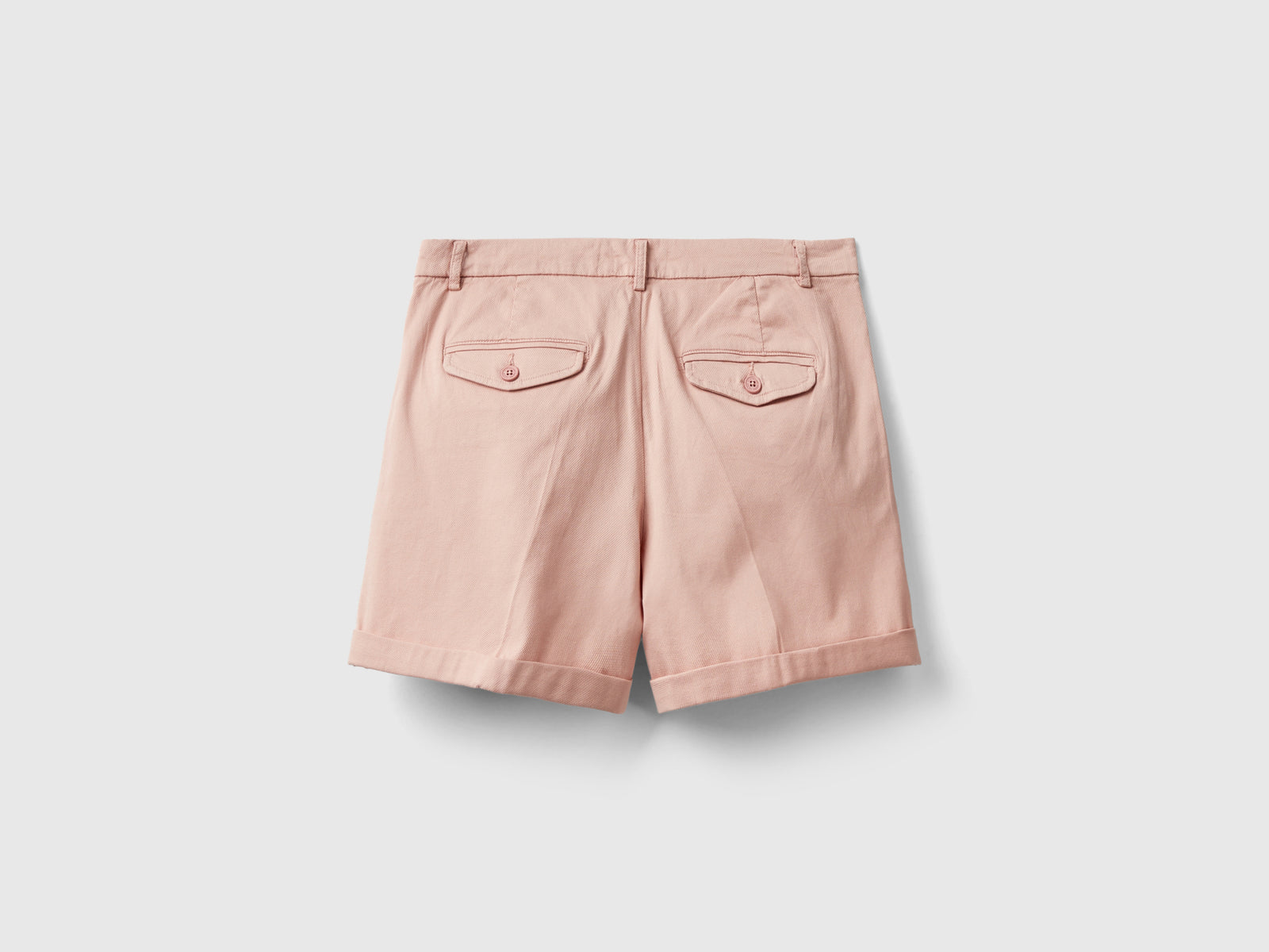 Bermudas de algodón elástico da donna rosa tenue 2 | Benetton Outlet