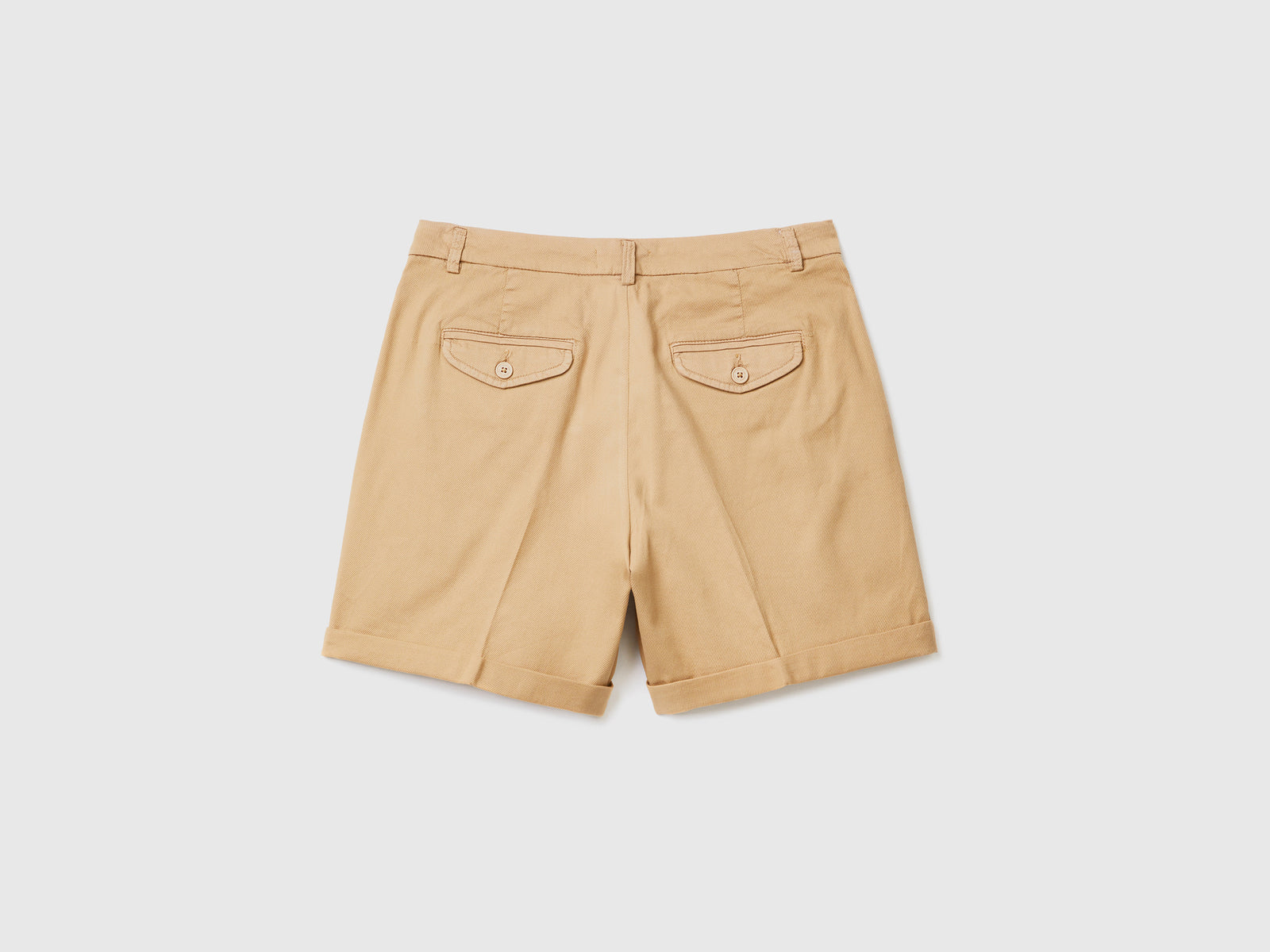 Bermudas de algodón elástico da donna cammello 2 | Benetton Outlet
