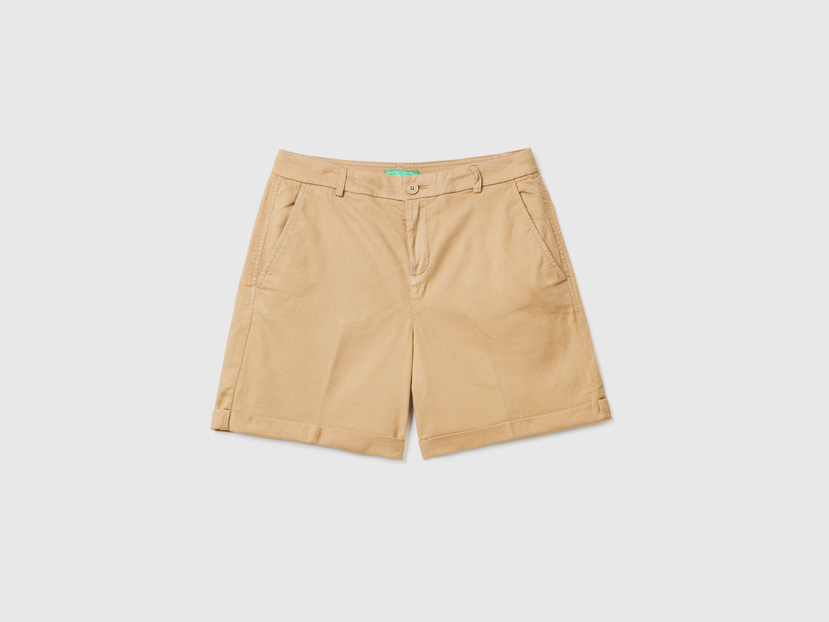 Bermudas de algodón elástico