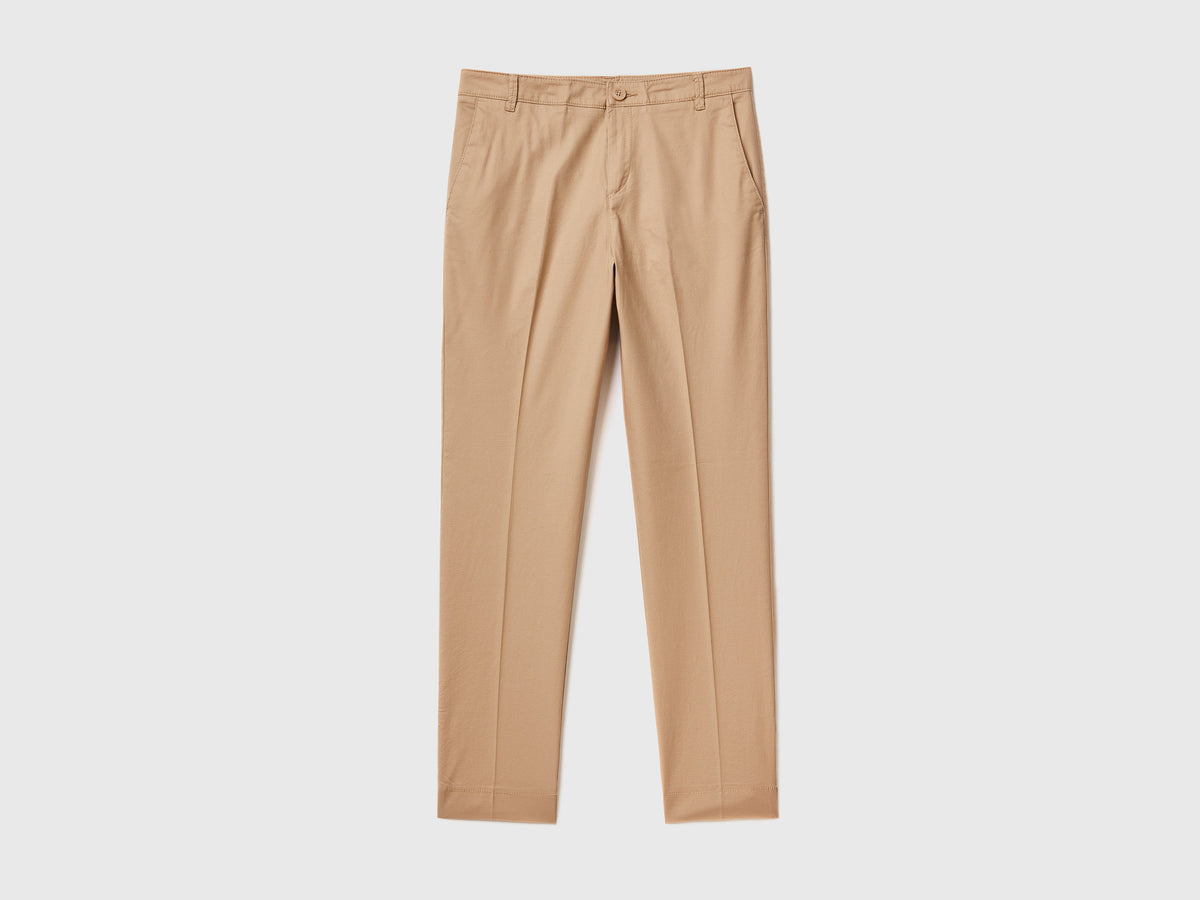 Pantalones chinos de algodón elástico