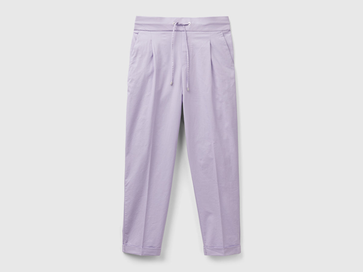 Pantalones deportivos de algodón elástico