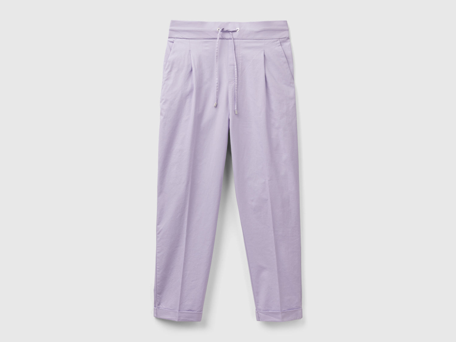 Pantalones deportivos de algodón elástico da donna lilla | Benetton Outlet