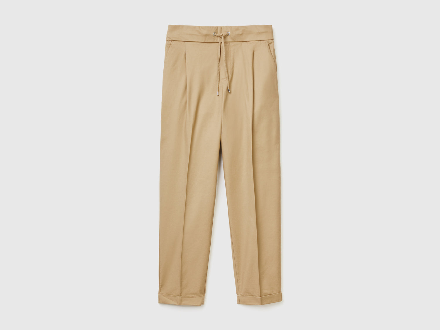 Joggers in cotone elasticizzato da donna beige | Benetton Outlet