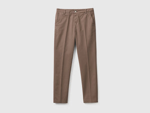 Chino slim fit in cotone tortora