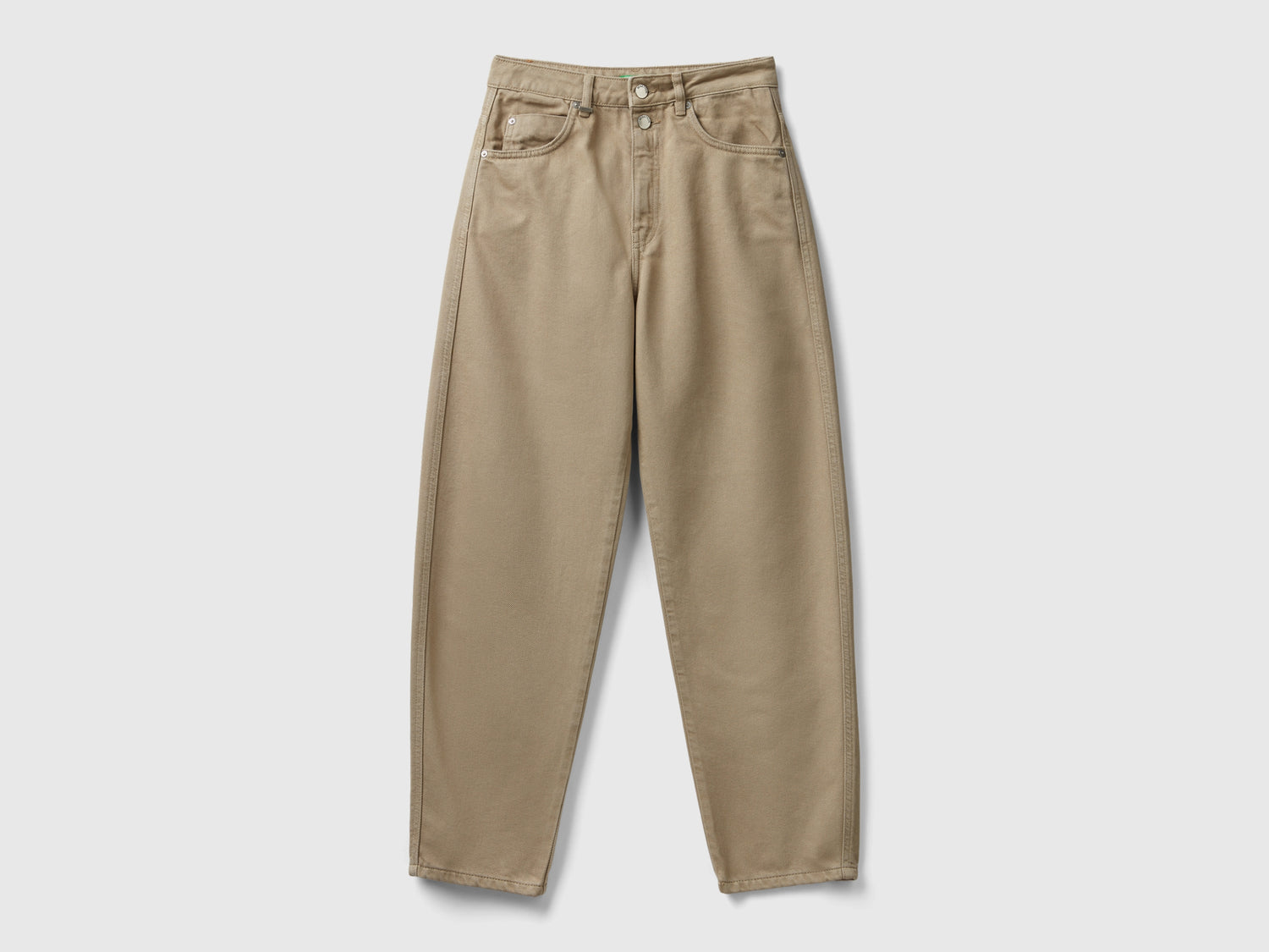 Pantaloni mom fit da donna verde militare | Benetton Outlet