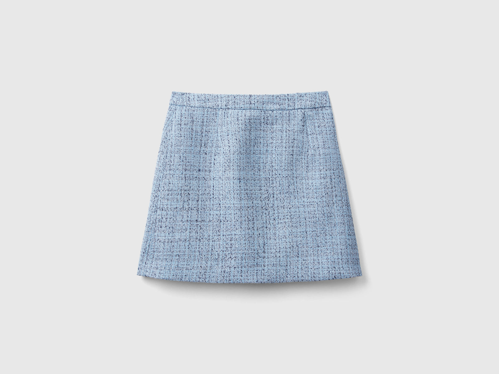 Minigonna in tweed da donna azzurro 2 | Benetton Outlet