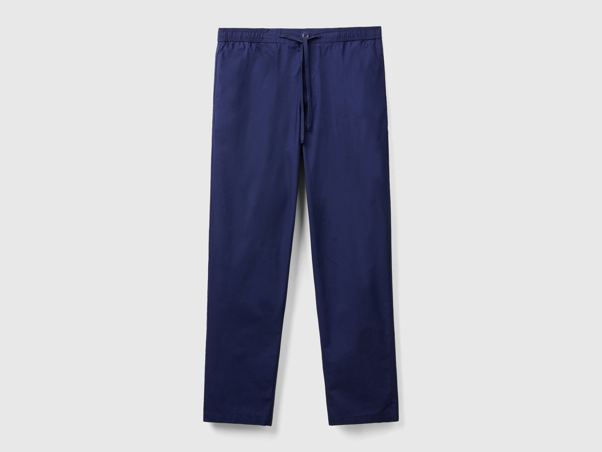 Pantaloni in tela con coulisse da uomo blu scuro Benetton Outlet