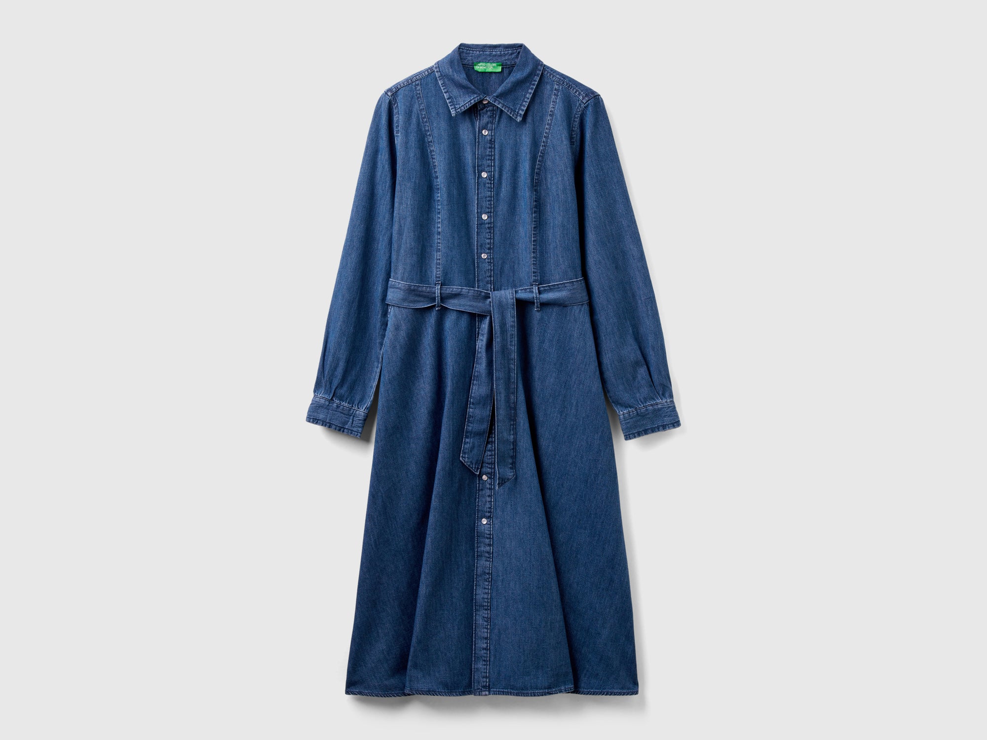 benetton shirt dress Women Spread Collar Abstract Shirt Dress United Colors of Benetton Store