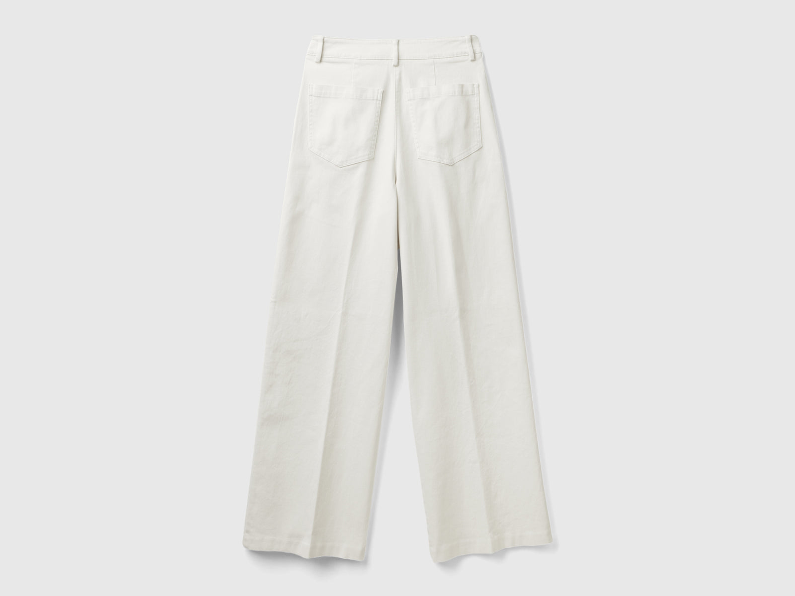 Pantaloni con gamba ampia da donna bianco panna 2 | Benetton Outlet