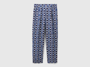 Pantaloni in lino stampato