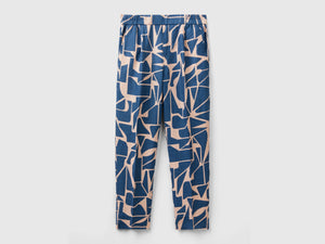 Pantaloni in lino stampato