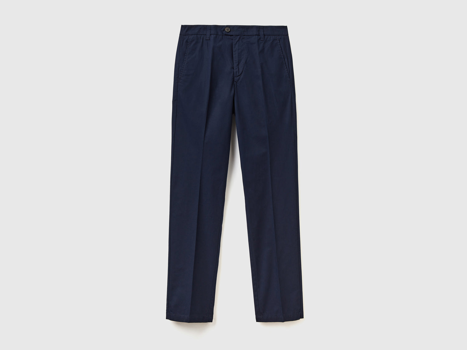 Chino slim fit in cotone leggero da uomo blu scuro | Benetton Outlet