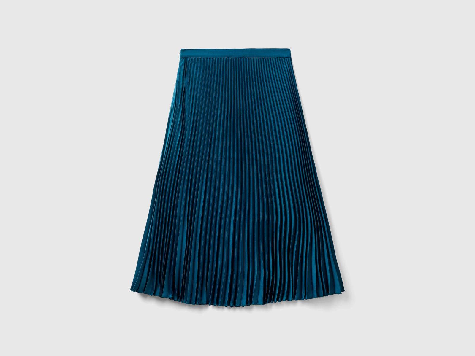 Gonna midi plissettata da donna blu 2 | Benetton Outlet