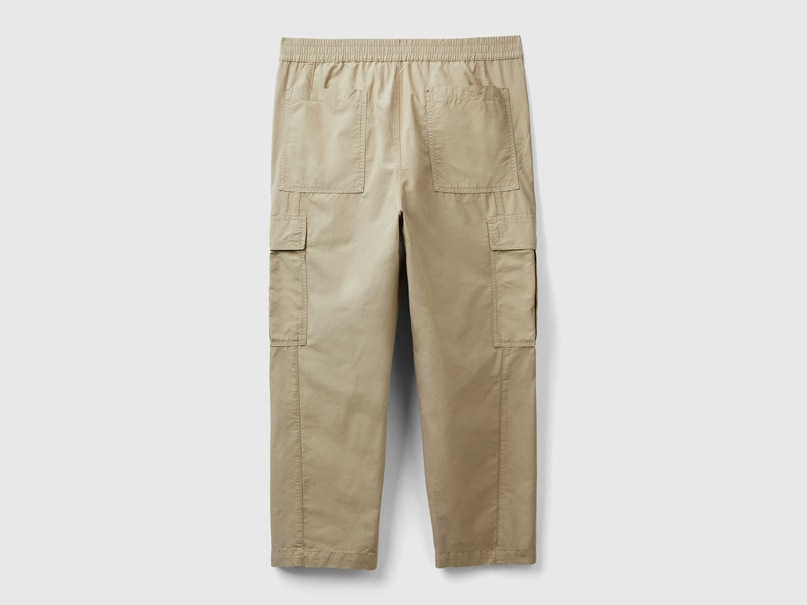 Pantaloni cargo in cotone leggero da uomo beige 2 | Benetton Outlet