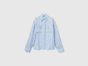 Camicia con stampa cavalli