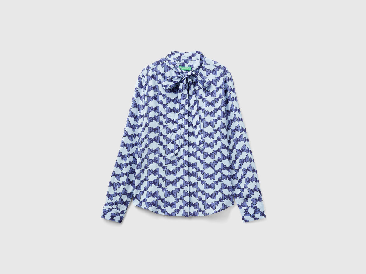 Camicia fluida con stampa fiocchi