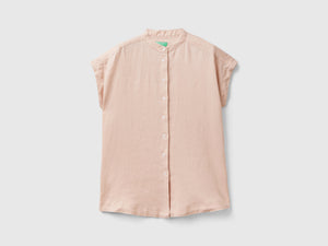 Camicia alla coreana in puro lino