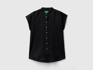 Camicia alla coreana in puro lino