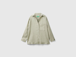 Camicia lunga in puro lino