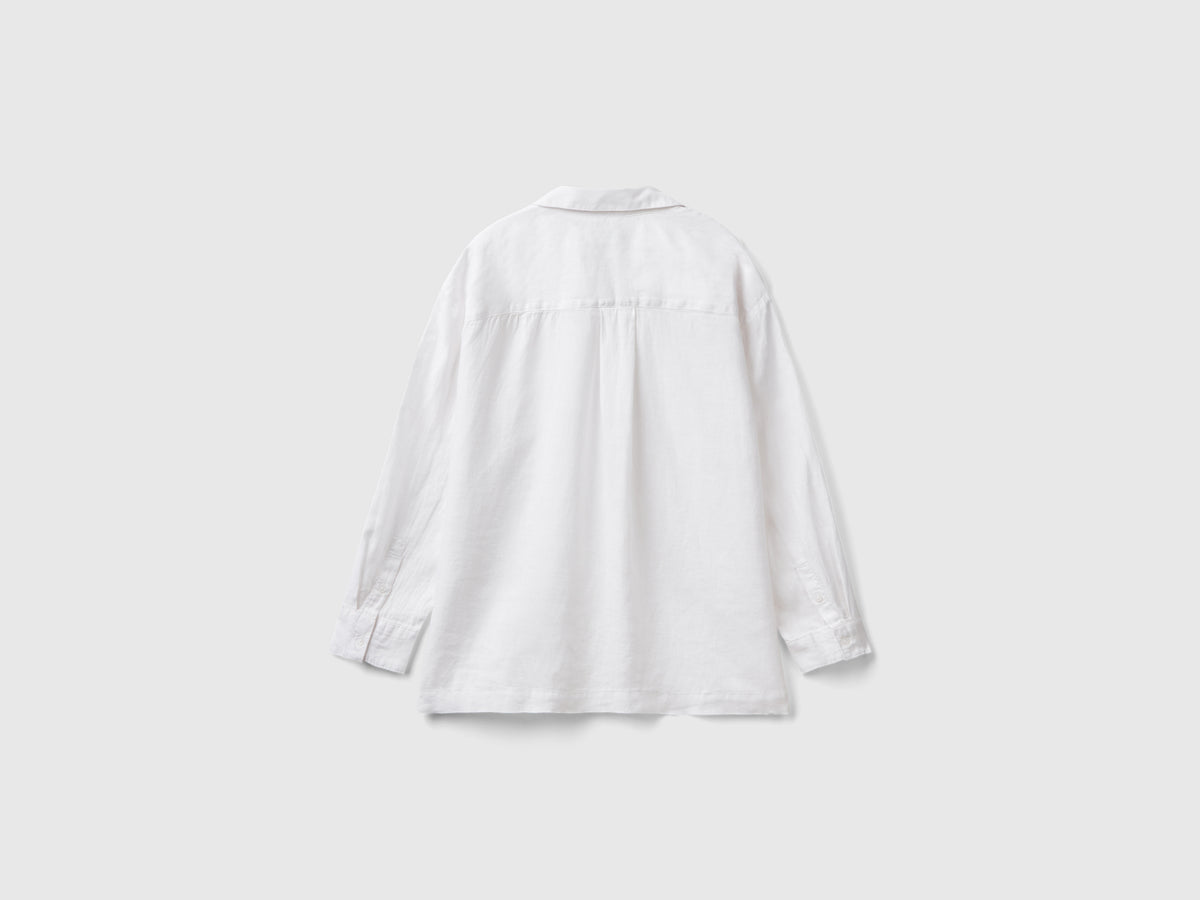 Camicia lunga in puro lino