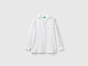 Camicia lunga in puro lino