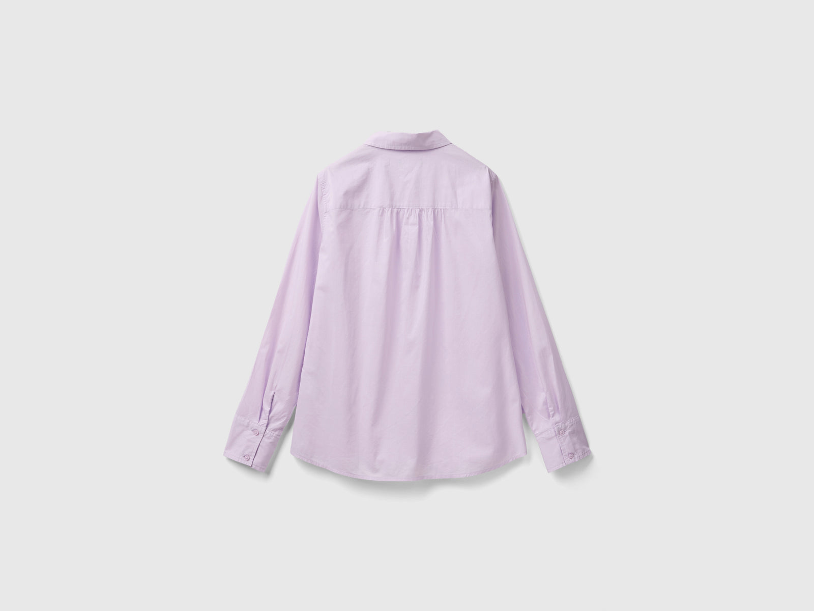 Camicia regular fit in cotone leggero da donna lilla 2 | Benetton Outlet