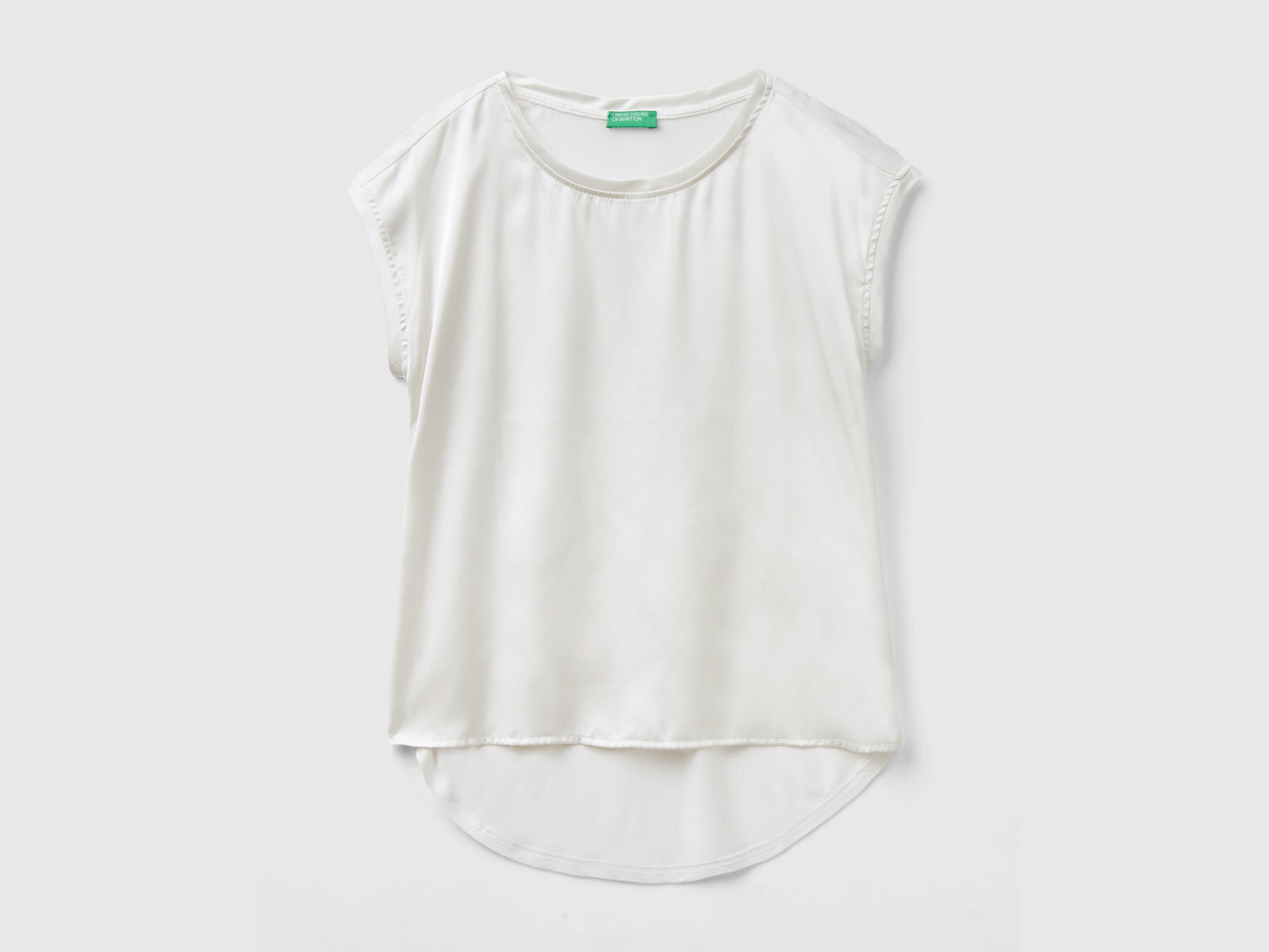 Blusa con scollo a barchetta da donna bianco panna | Benetton Outlet
