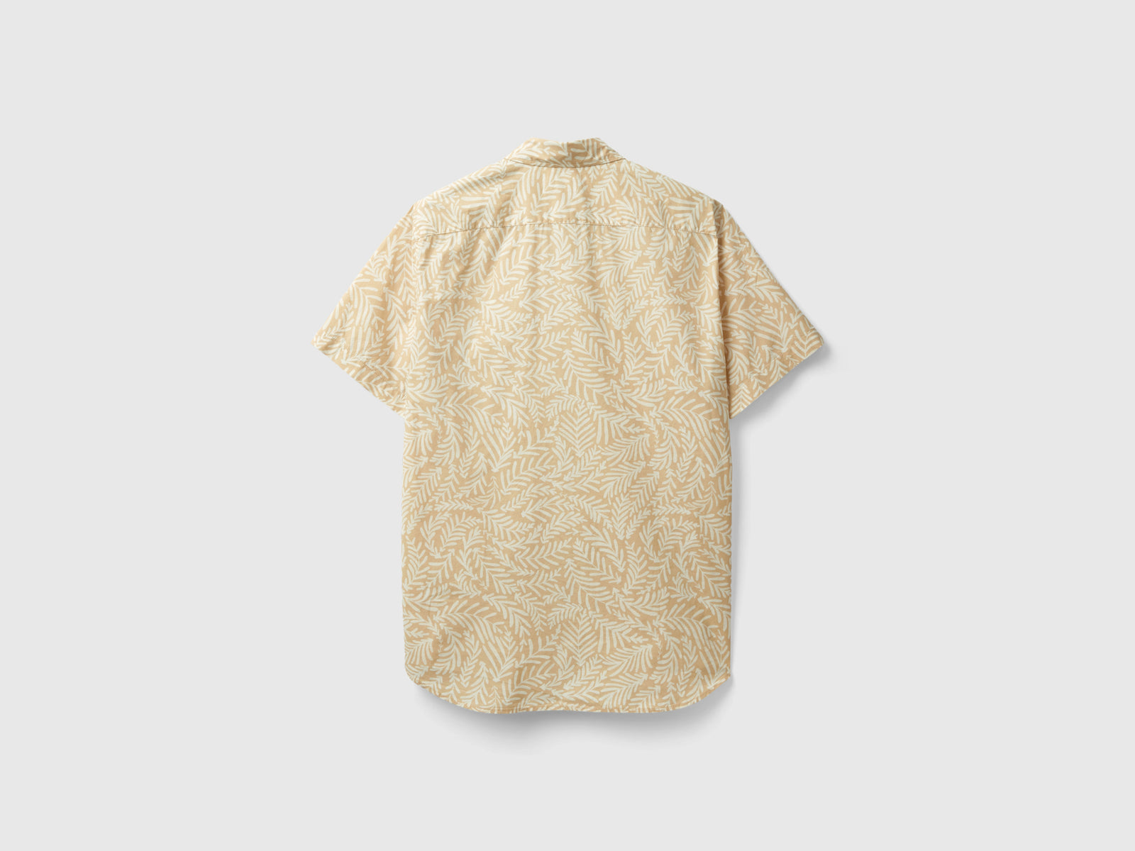 Camicia fantasia a manica corta da uomo beige 2 | Benetton Outlet