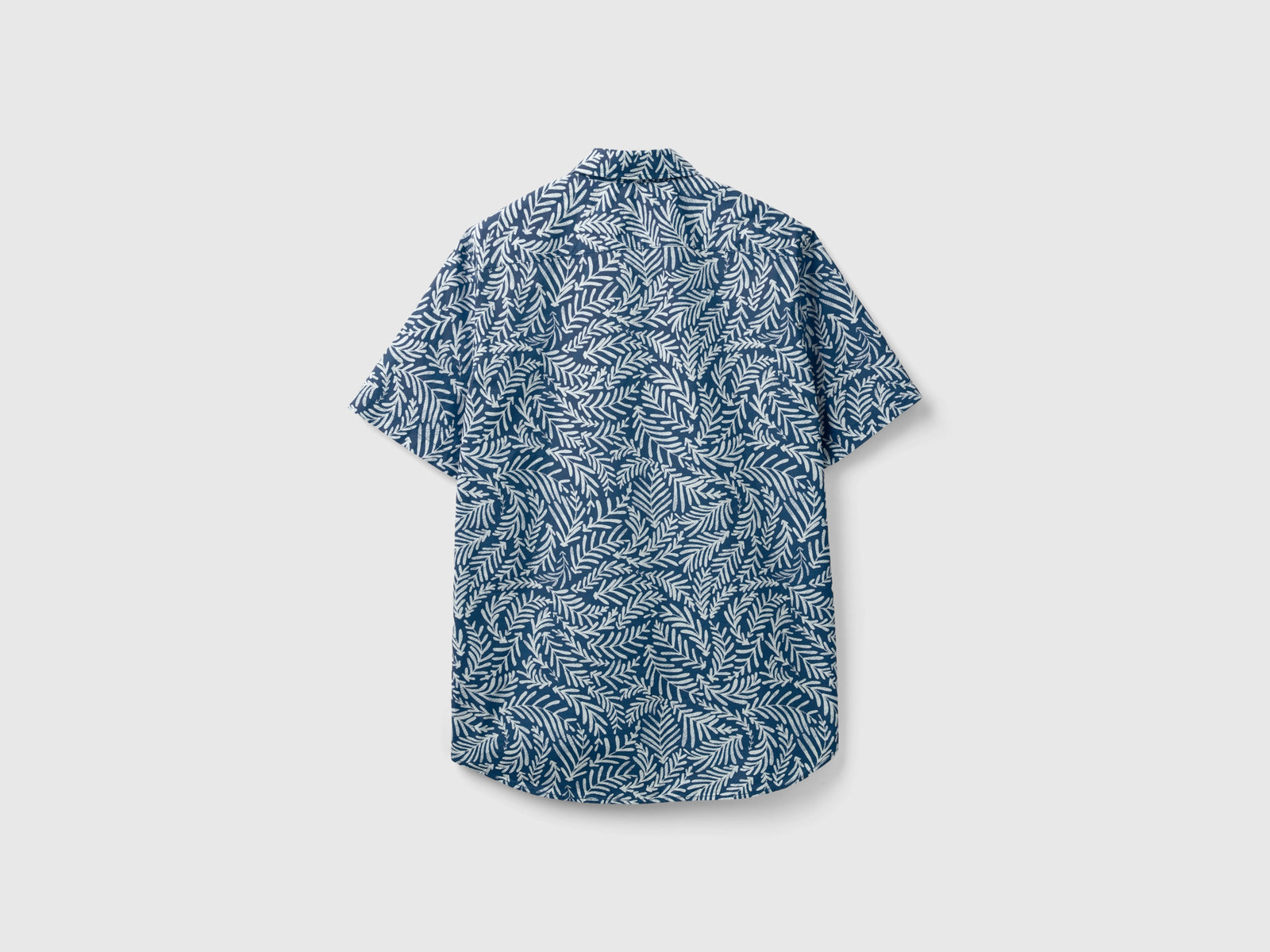 Camicia fantasia a manica corta da uomo blu scuro 2 | Benetton Outlet