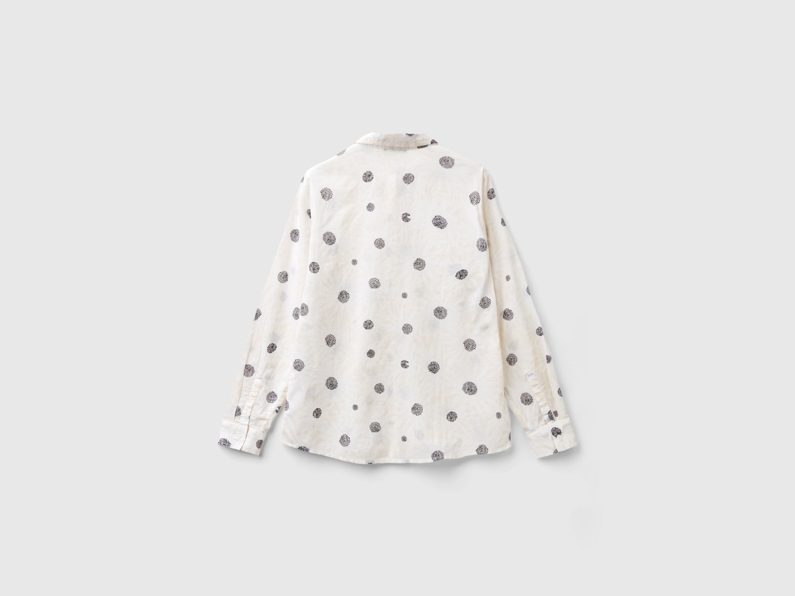 Camicia fantasia 100% cotone da donna beige 2 | Benetton Outlet