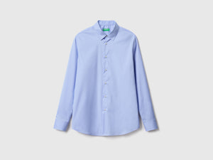 Camicia slim fit tinta unita