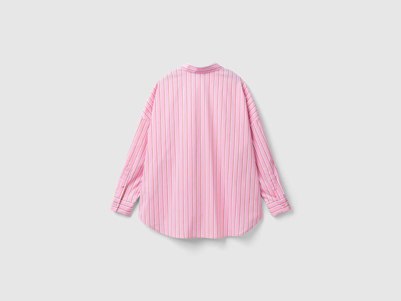 Camicia ampia a righe da donna rosa 2 | Benetton Outlet