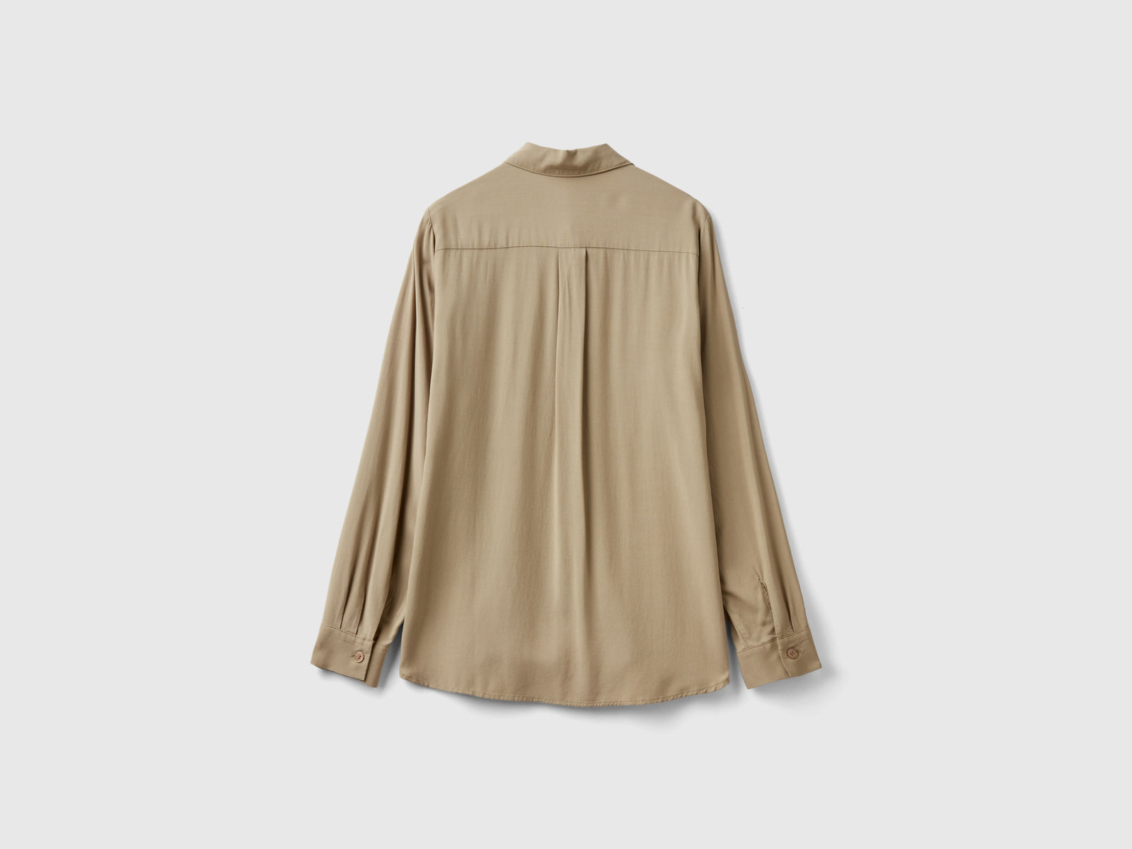 Camicia regular fit in viscosa da donna beige 2 | Benetton Outlet