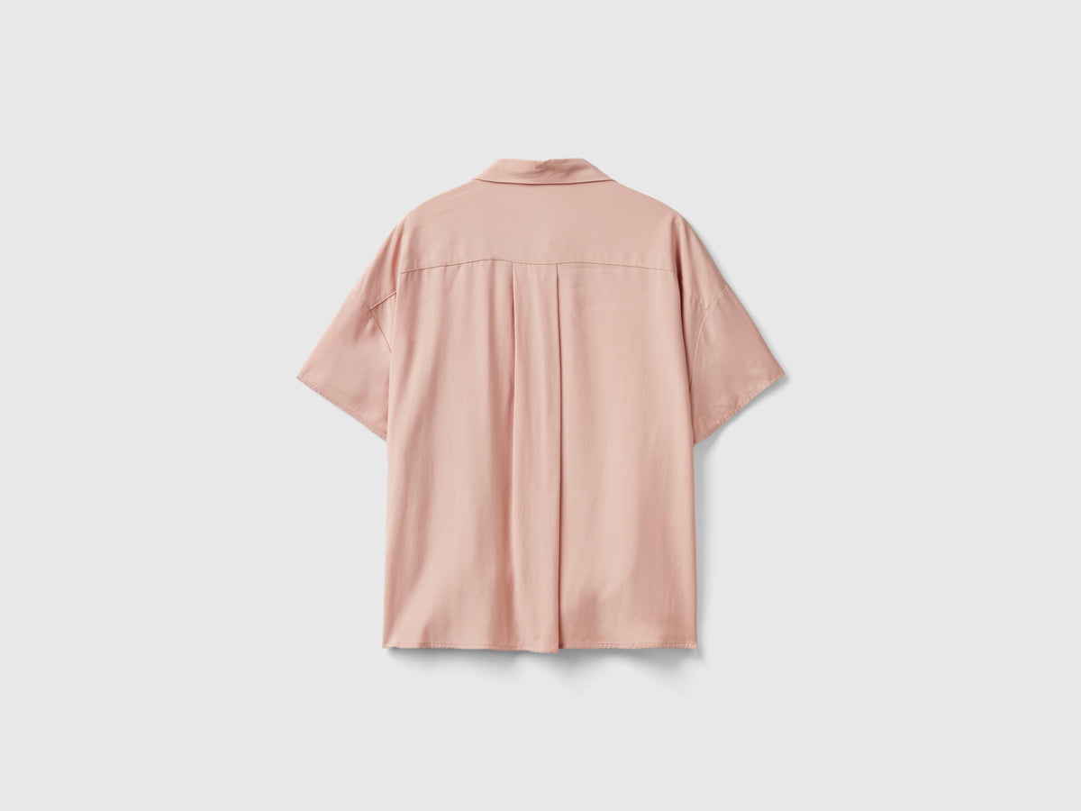 Camicia a manica corta in viscosa