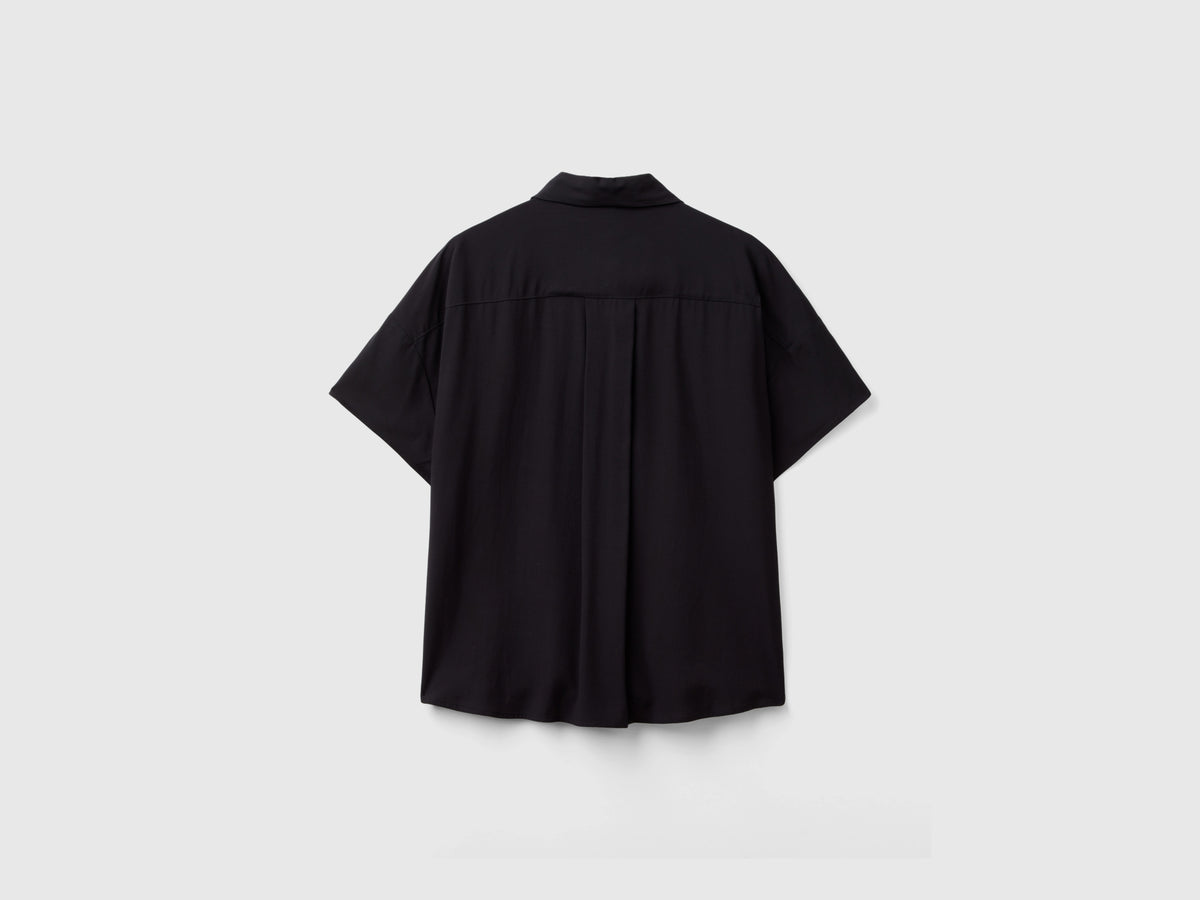 Camicia a manica corta in viscosa