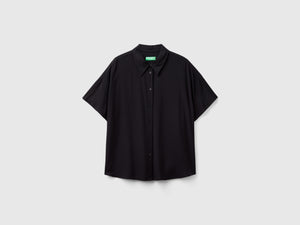 Camicia a manica corta in viscosa