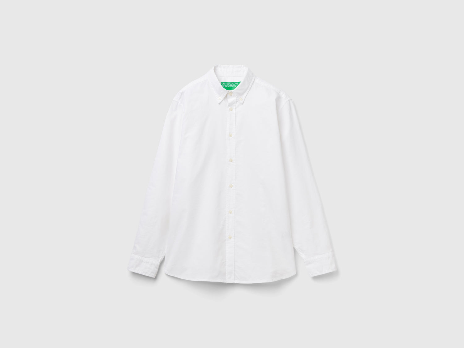 Camicia slim fit button down da uomo bianco | Benetton Outlet